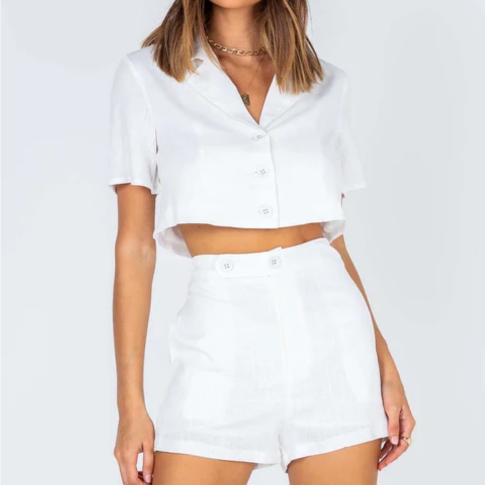Addison Set White Women's Shorts princess Polly - Picture 3 of 9